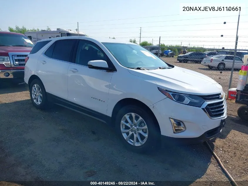 2018 Chevrolet Equinox Lt VIN: 2GNAXJEV8J6110661 Lot: 40149245