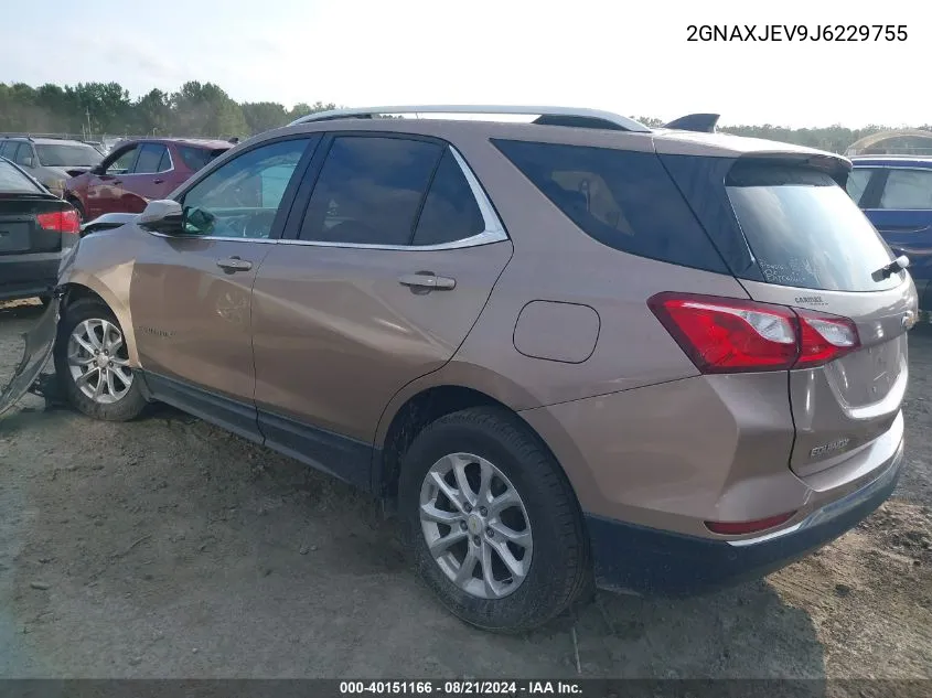 2018 Chevrolet Equinox Lt VIN: 2GNAXJEV9J6229755 Lot: 40151166