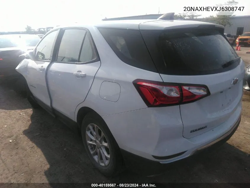 2GNAXHEVXJ6308747 2018 Chevrolet Equinox Ls