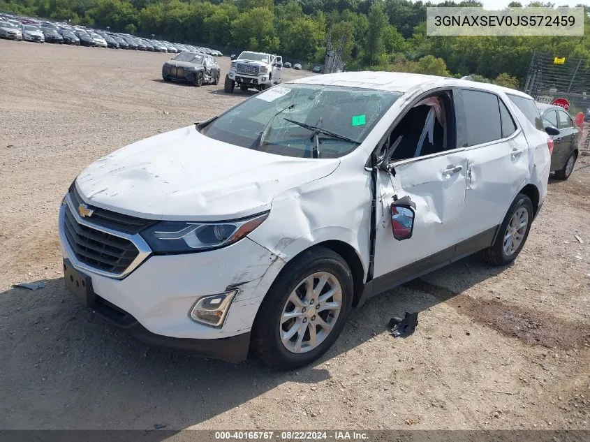 2018 Chevrolet Equinox Lt VIN: 3GNAXSEV0JS572459 Lot: 40165767