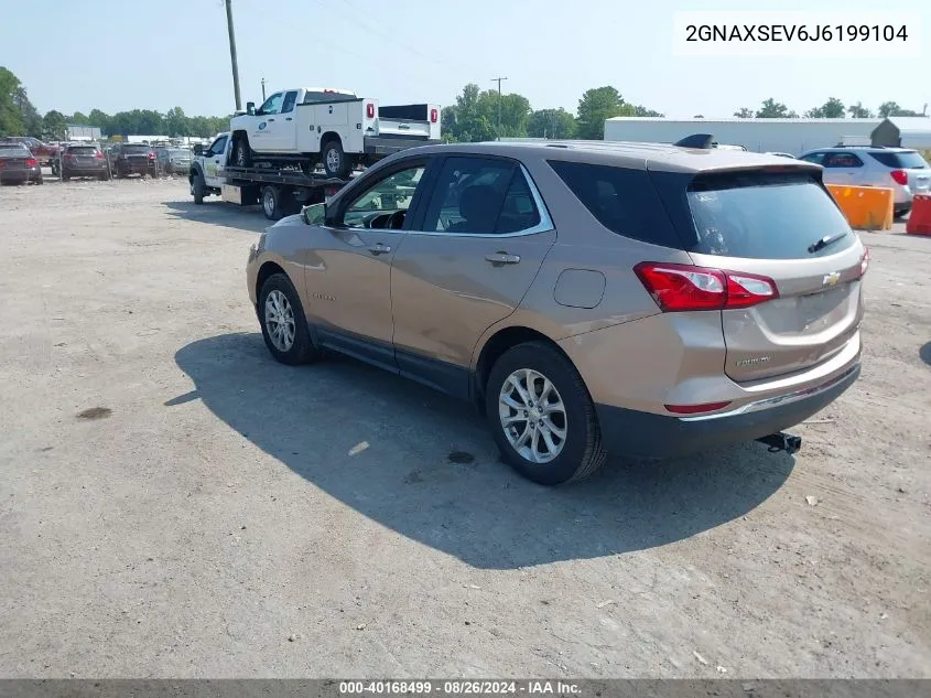 2018 Chevrolet Equinox Lt VIN: 2GNAXSEV6J6199104 Lot: 40168499