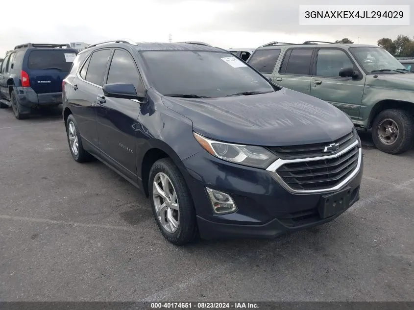 2018 Chevrolet Equinox Lt VIN: 3GNAXKEX4JL294029 Lot: 40786469