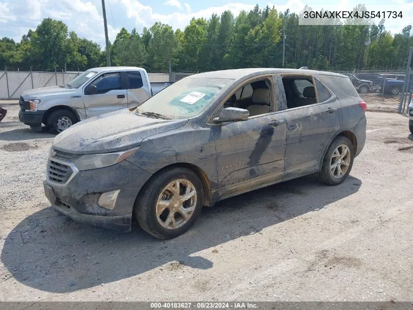 2018 Chevrolet Equinox Lt VIN: 3GNAXKEX4JS541734 Lot: 40183627