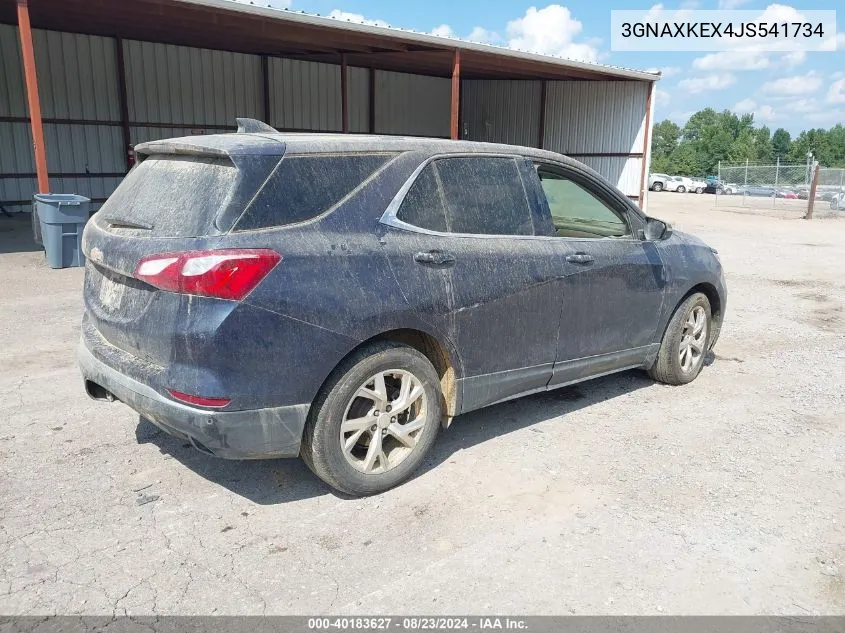 2018 Chevrolet Equinox Lt VIN: 3GNAXKEX4JS541734 Lot: 40183627