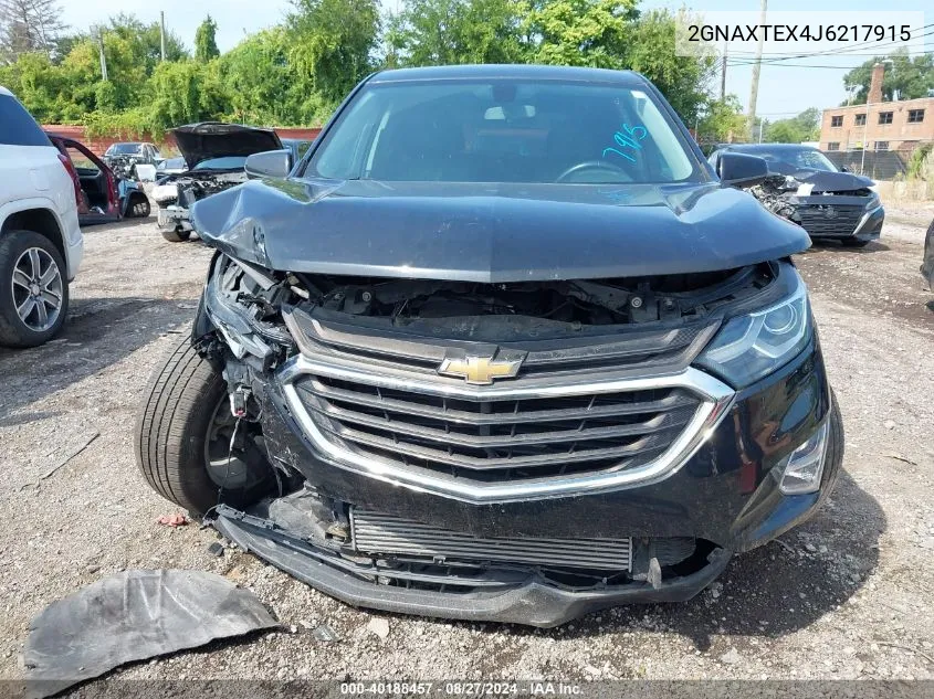 2018 Chevrolet Equinox Lt VIN: 2GNAXTEX4J6217915 Lot: 40188457