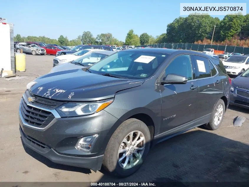 2018 Chevrolet Equinox Lt VIN: 3GNAXJEVXJS570874 Lot: 40188704