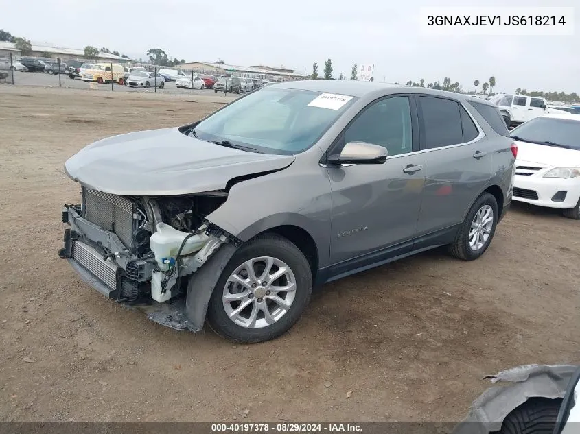 2018 Chevrolet Equinox Lt VIN: 3GNAXJEV1JS618214 Lot: 40197378