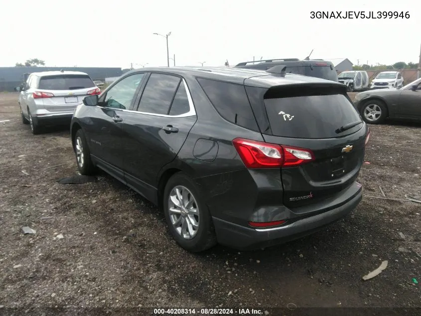 2018 Chevrolet Equinox Lt VIN: 3GNAXJEV5JL399946 Lot: 40208314