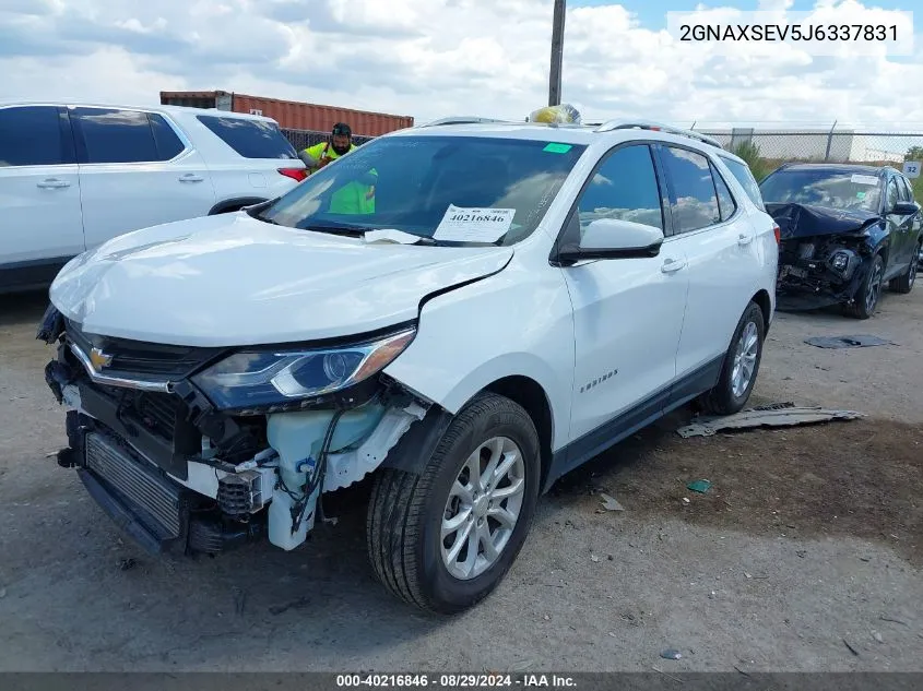 2018 Chevrolet Equinox Lt VIN: 2GNAXSEV5J6337831 Lot: 40216846