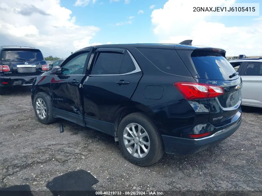 2018 Chevrolet Equinox Lt VIN: 2GNAXJEV1J6105415 Lot: 40219733