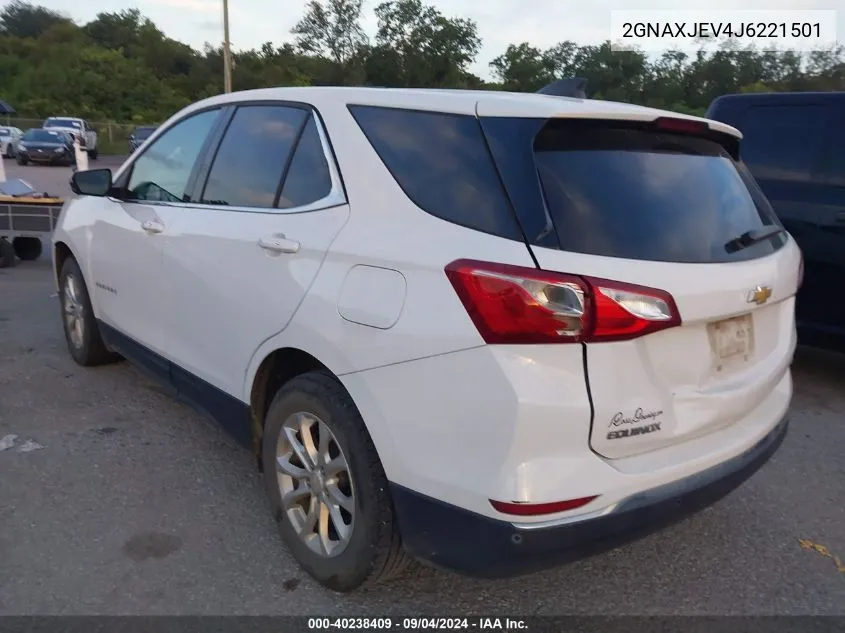 2018 Chevrolet Equinox Lt VIN: 2GNAXJEV4J6221501 Lot: 40238409