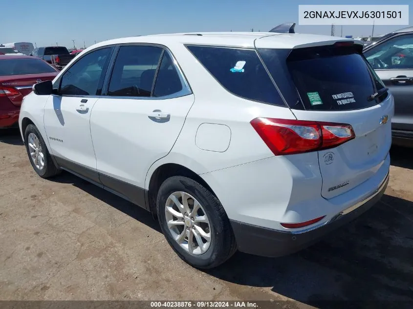 2018 Chevrolet Equinox Lt VIN: 2GNAXJEVXJ6301501 Lot: 40238876