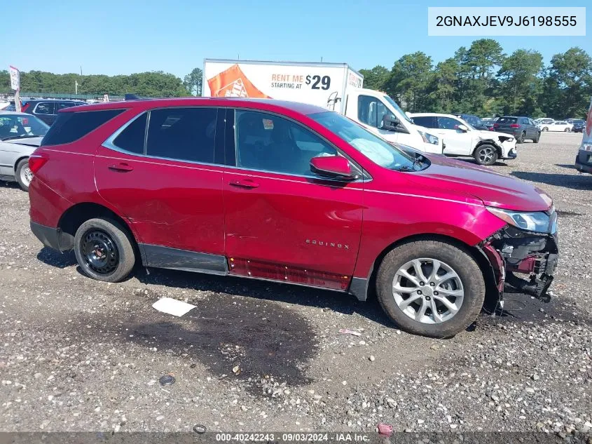 2018 Chevrolet Equinox Lt VIN: 2GNAXJEV9J6198555 Lot: 40242243