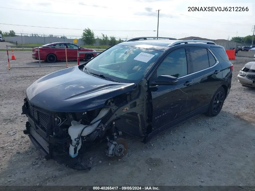 2018 Chevrolet Equinox Lt VIN: 2GNAXSEV0J6212266 Lot: 40265417