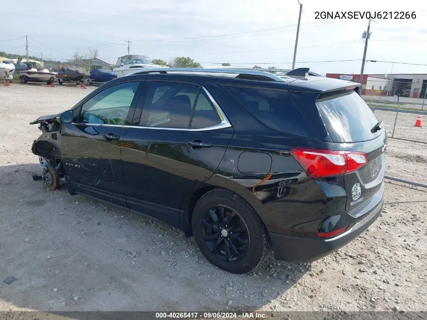 2018 Chevrolet Equinox Lt VIN: 2GNAXSEV0J6212266 Lot: 40265417