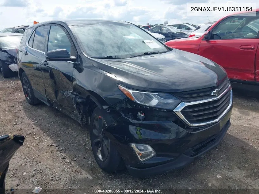 2018 Chevrolet Equinox Lt VIN: 2GNAXJEV1J6351154 Lot: 40285055