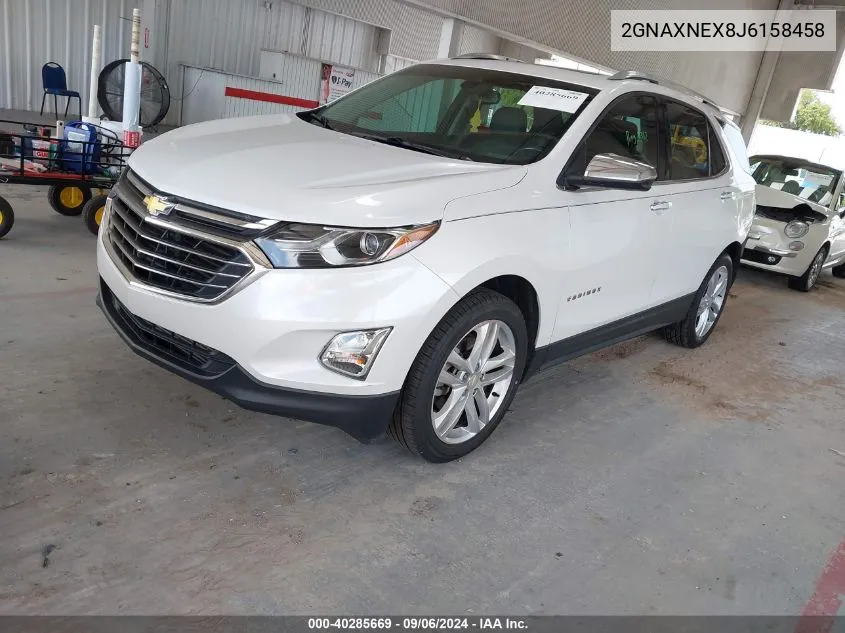 2018 Chevrolet Equinox Premier VIN: 2GNAXNEX8J6158458 Lot: 40285669