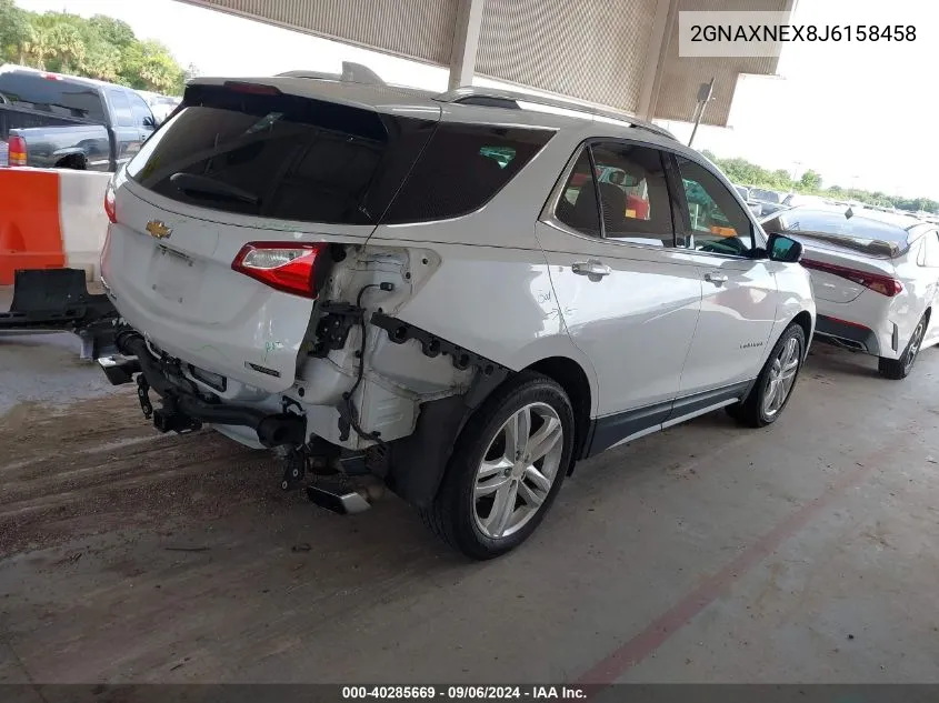 2018 Chevrolet Equinox Premier VIN: 2GNAXNEX8J6158458 Lot: 40285669