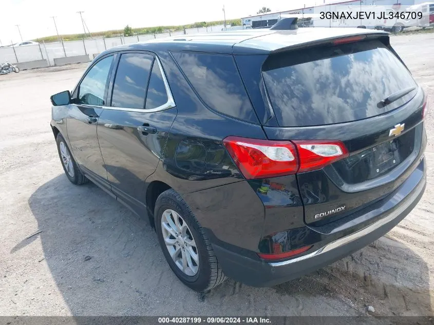 2018 Chevrolet Equinox Lt VIN: 3GNAXJEV1JL346709 Lot: 40287199