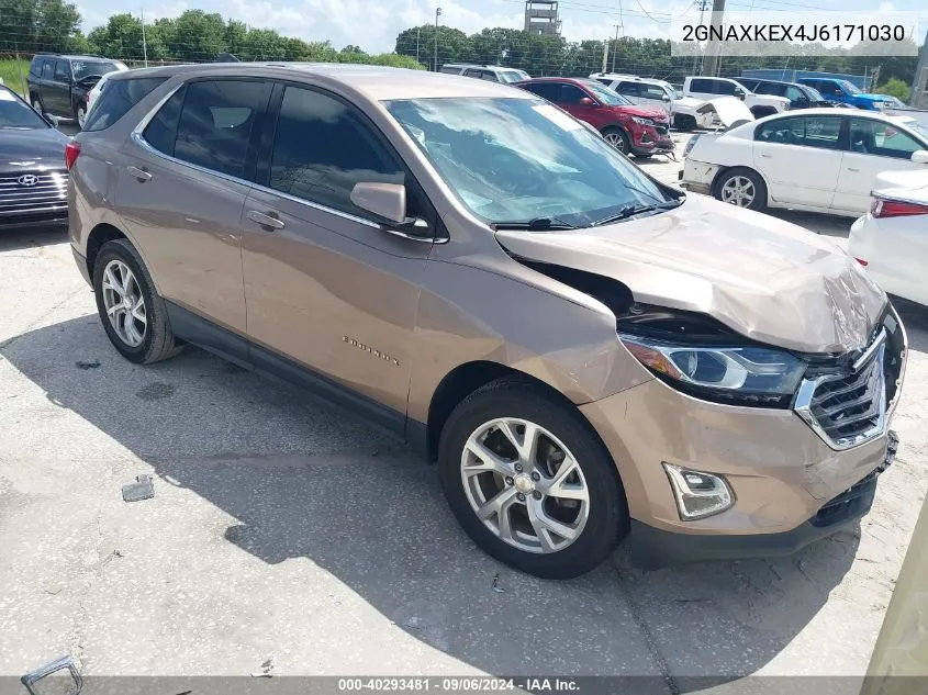 2018 Chevrolet Equinox Lt VIN: 2GNAXKEX4J6171030 Lot: 40293481