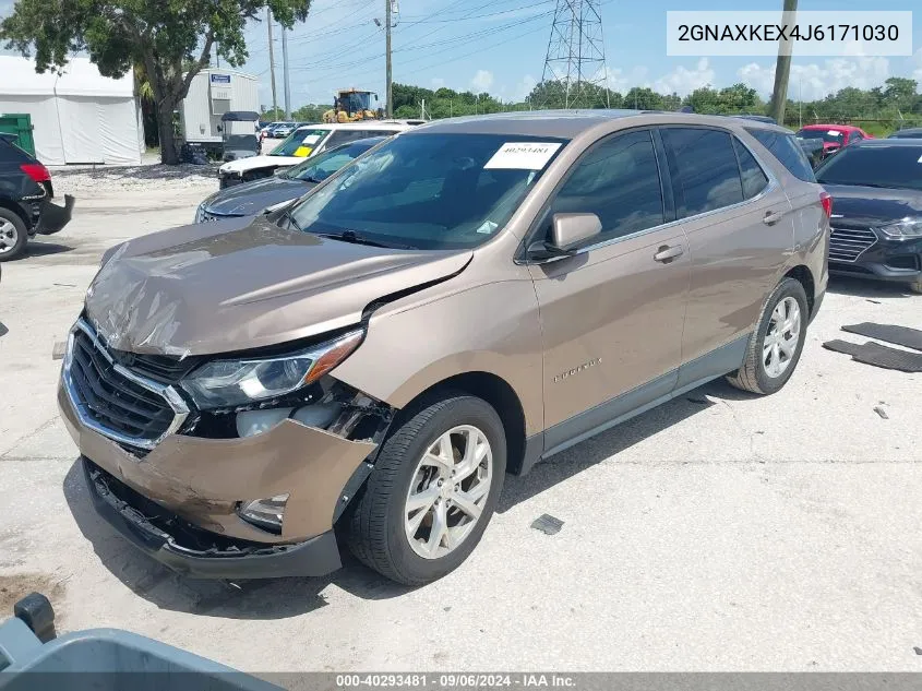 2018 Chevrolet Equinox Lt VIN: 2GNAXKEX4J6171030 Lot: 40293481