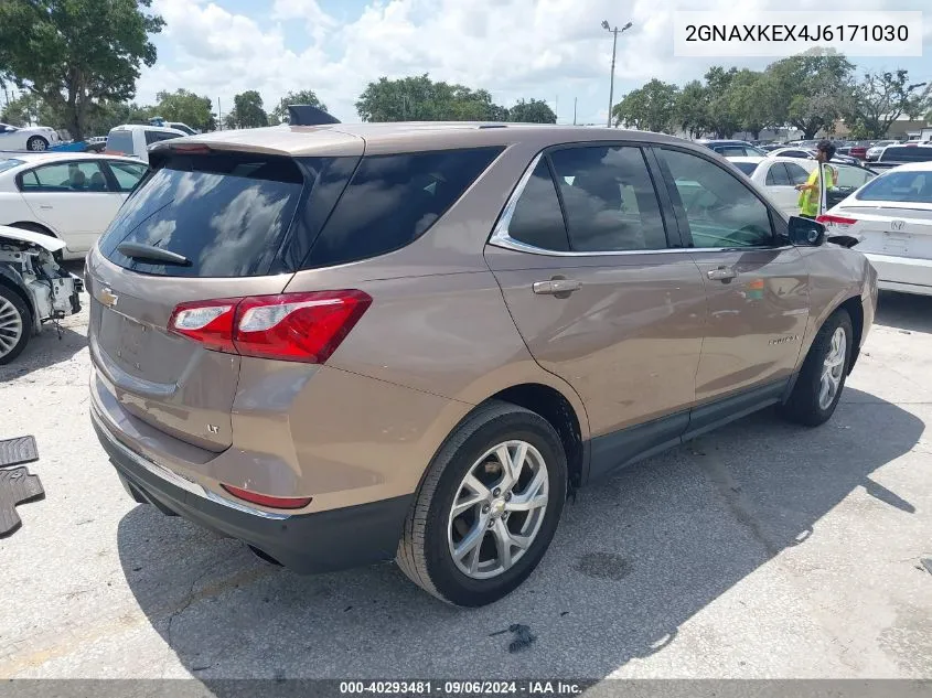 2018 Chevrolet Equinox Lt VIN: 2GNAXKEX4J6171030 Lot: 40293481