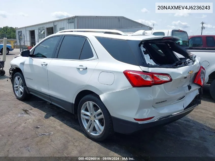 2018 Chevrolet Equinox Premier VIN: 2GNAXMEV4J6236243 Lot: 40296814