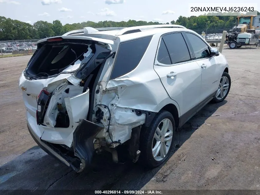 2018 Chevrolet Equinox Premier VIN: 2GNAXMEV4J6236243 Lot: 40296814