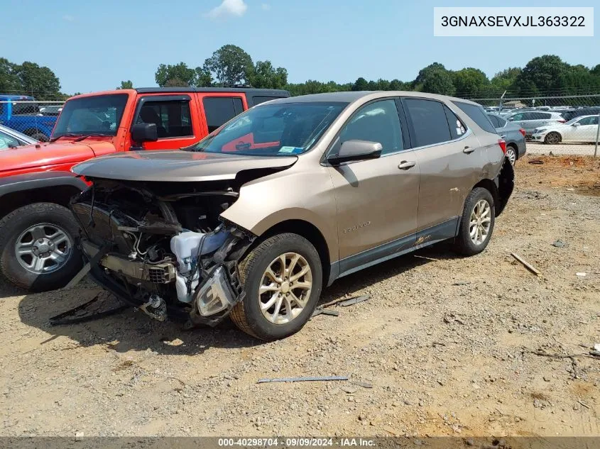 3GNAXSEVXJL363322 2018 Chevrolet Equinox Lt