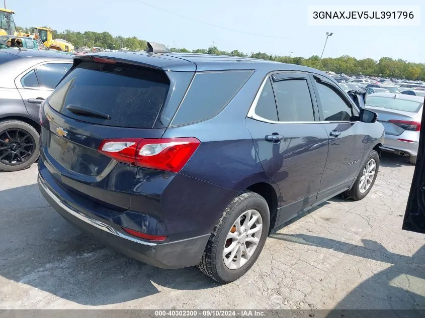 2018 Chevrolet Equinox Lt VIN: 3GNAXJEV5JL391796 Lot: 40302300