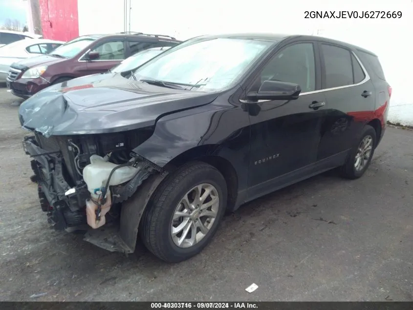 2018 Chevrolet Equinox Lt VIN: 2GNAXJEV0J6272669 Lot: 40303716