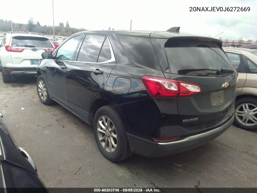 2018 Chevrolet Equinox Lt VIN: 2GNAXJEV0J6272669 Lot: 40303716