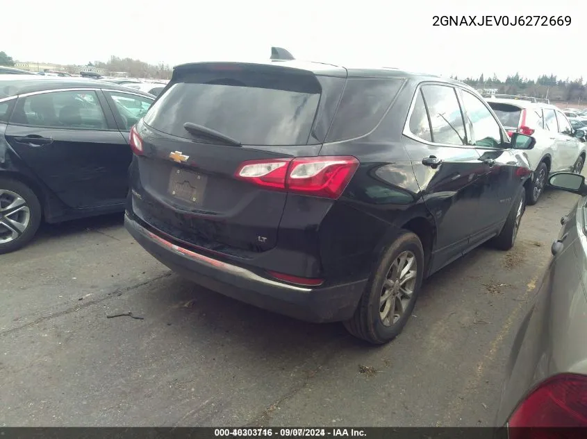 2018 Chevrolet Equinox Lt VIN: 2GNAXJEV0J6272669 Lot: 40303716