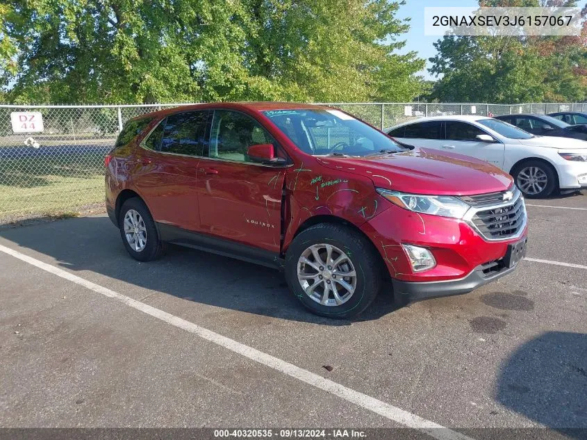 2018 Chevrolet Equinox Lt VIN: 2GNAXSEV3J6157067 Lot: 40320535