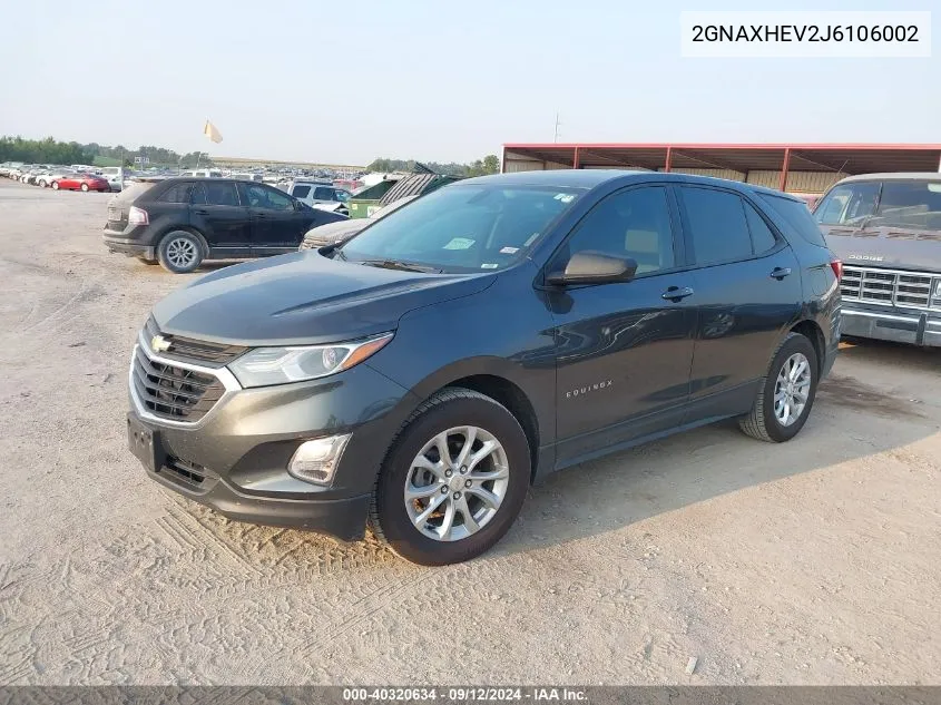 2GNAXHEV2J6106002 2018 Chevrolet Equinox Ls