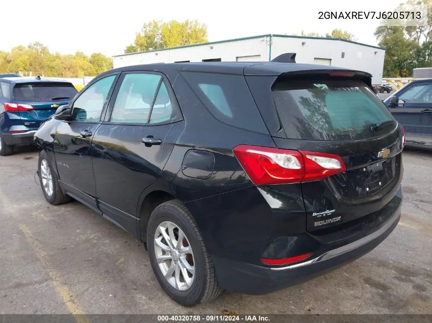 2018 Chevrolet Equinox Ls VIN: 2GNAXREV7J6205713 Lot: 40320758