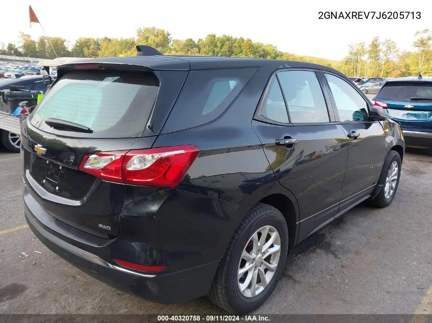 2018 Chevrolet Equinox Ls VIN: 2GNAXREV7J6205713 Lot: 40320758