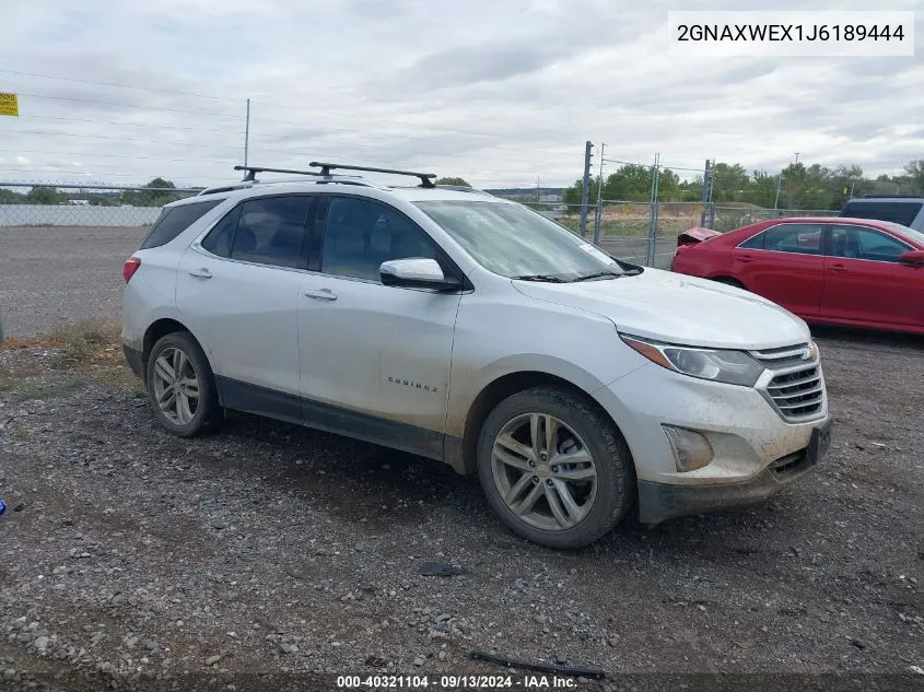 2GNAXWEX1J6189444 2018 Chevrolet Equinox Premier