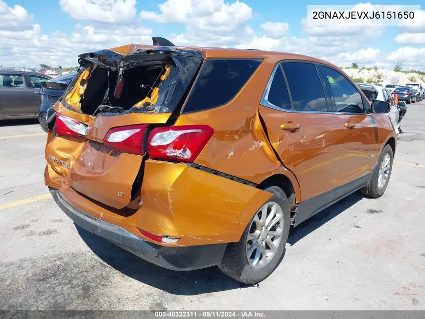 2GNAXJEVXJ6151650 2018 Chevrolet Equinox Lt