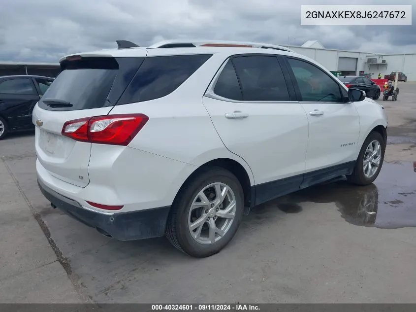 2018 Chevrolet Equinox Lt VIN: 2GNAXKEX8J6247672 Lot: 40324601