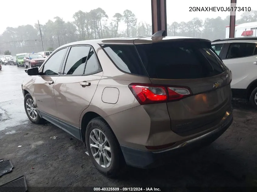 2GNAXHEV0J6173410 2018 Chevrolet Equinox Ls