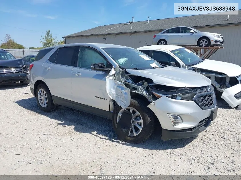 2018 Chevrolet Equinox Lt VIN: 3GNAXJEV3JS638948 Lot: 40327126