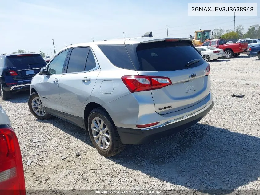 2018 Chevrolet Equinox Lt VIN: 3GNAXJEV3JS638948 Lot: 40327126