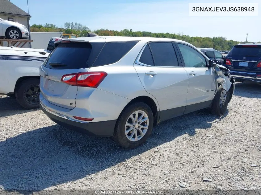 2018 Chevrolet Equinox Lt VIN: 3GNAXJEV3JS638948 Lot: 40327126