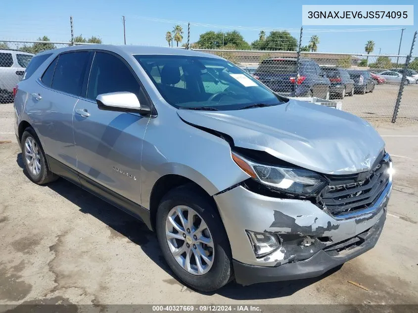 2018 Chevrolet Equinox Lt VIN: 3GNAXJEV6JS574095 Lot: 40327669