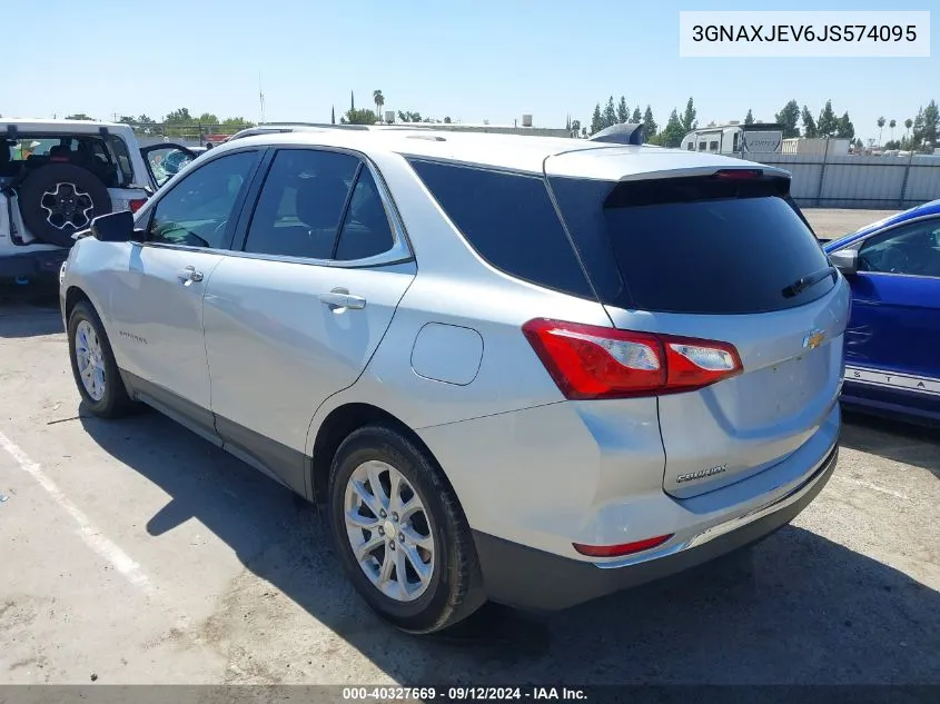 2018 Chevrolet Equinox Lt VIN: 3GNAXJEV6JS574095 Lot: 40327669