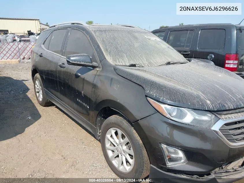 2018 Chevrolet Equinox Lt VIN: 2GNAXSEV6J6296626 Lot: 40328504