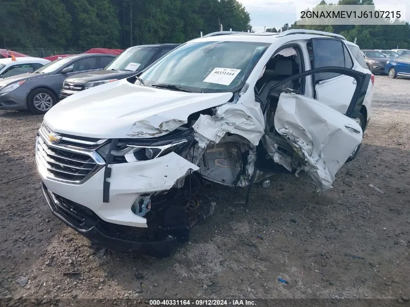 2GNAXMEV1J6107215 2018 Chevrolet Equinox Premier