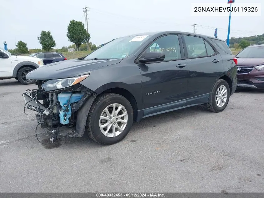 2GNAXHEV5J6119326 2018 Chevrolet Equinox Ls