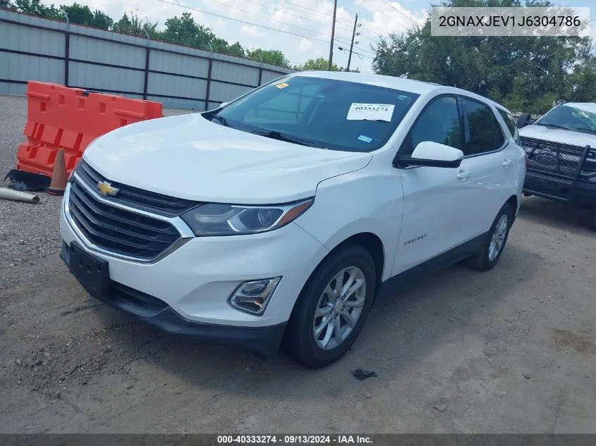 2018 Chevrolet Equinox Lt VIN: 2GNAXJEV1J6304786 Lot: 40333274